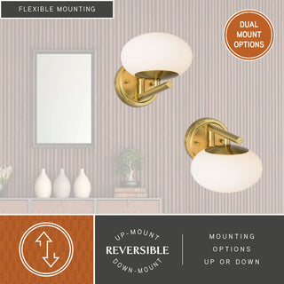 Sloane 1 Light Wall Light Satin Brass