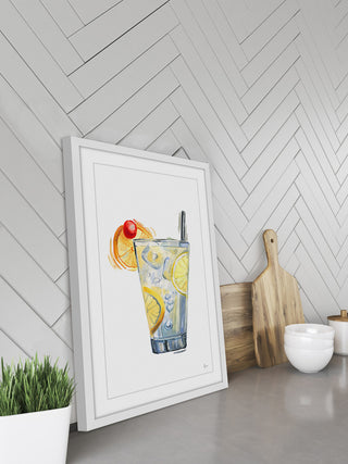 "Le Temps d'un Verre" Framed Painting Print, 24"x36"
