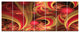 Pink Symmetrical Fractal Pattern, Floral Canvas Art Print, 83"x32", 7 Panels