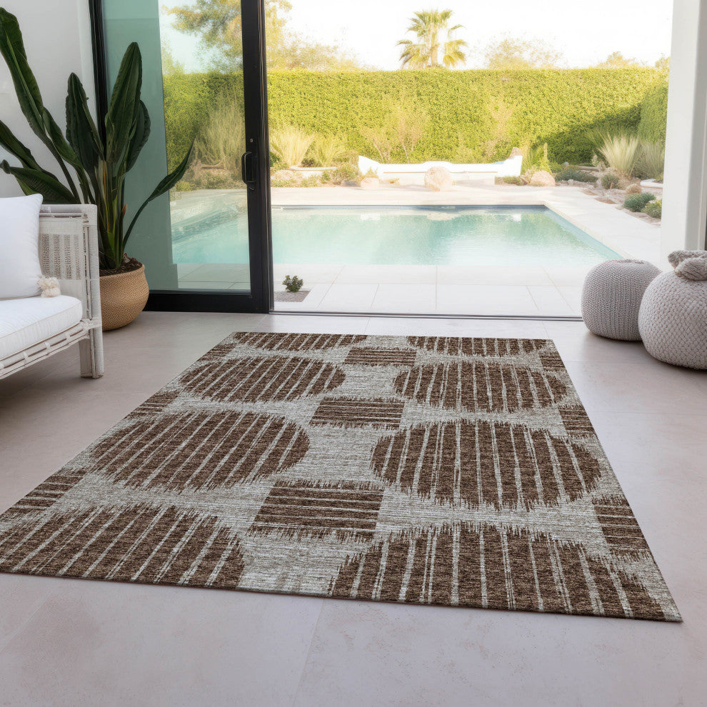 Indoor/Outdoor Sedona SN13 Driftwood Machine Washable 10' x 14' Rug