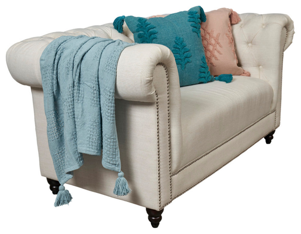 Charming Light Blue Throw Blanket, Blue