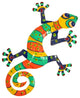 Hand Crafted Tropical Gecko Decor Haitian Metal XL Stripes Color V