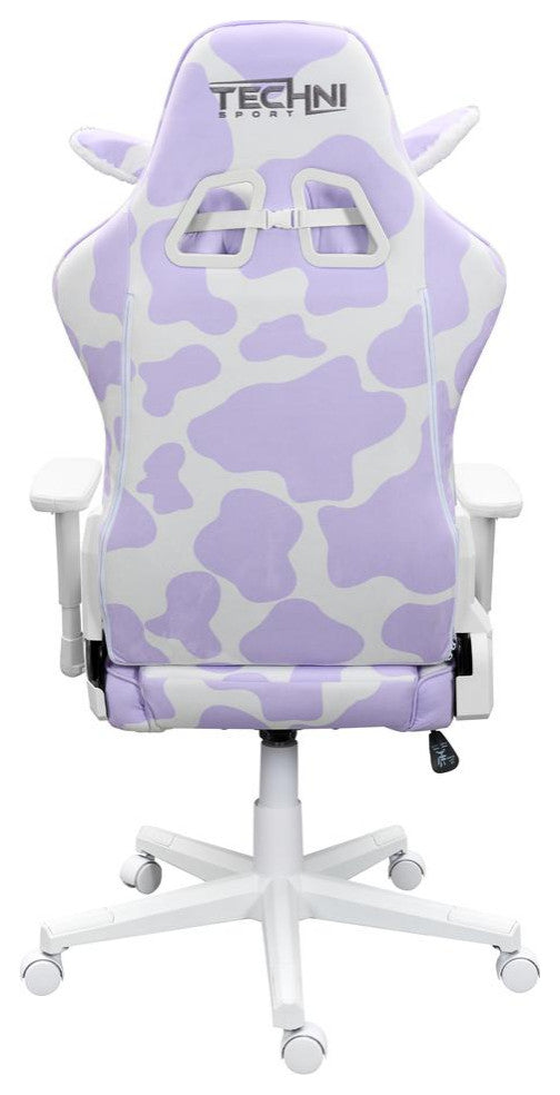 TS85 Lavender Print COW Series Gaming Chair