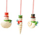 Snowmen Seashells Christmas Holiday Ornaments Set of 3