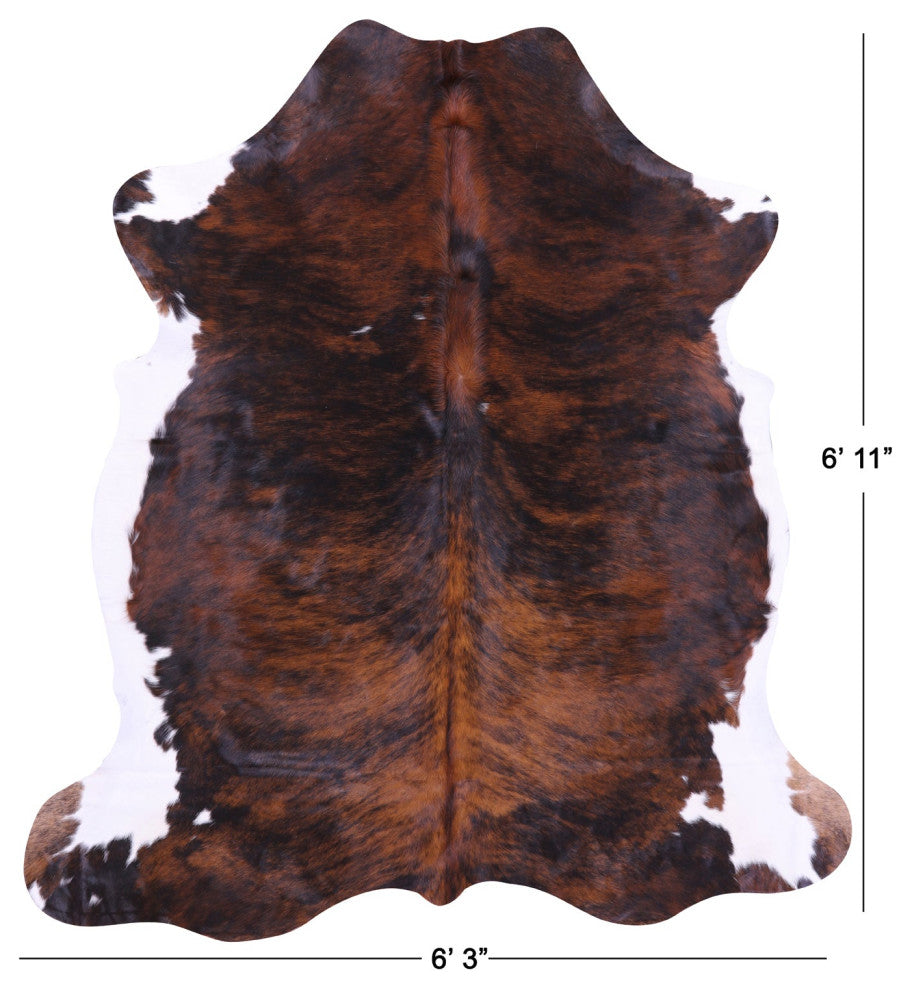 Brindle Natural Cowhide Rug 6' 11" X 6' 3" C2200