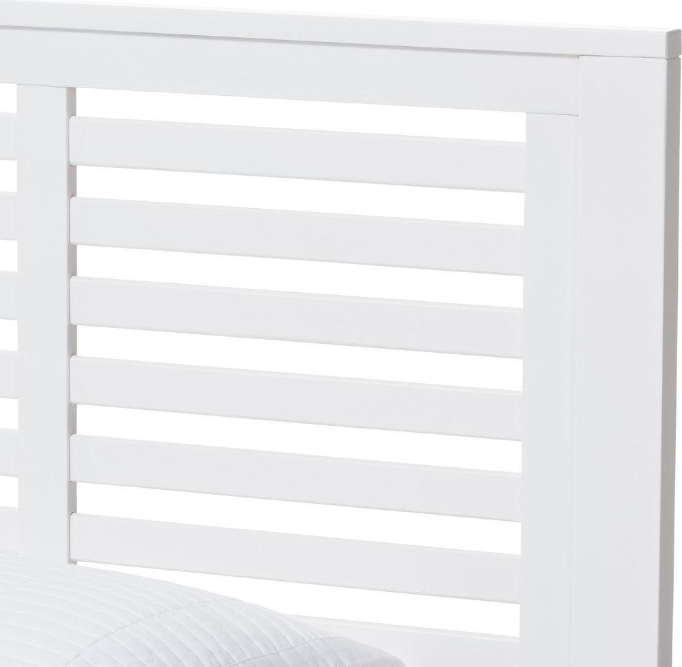 Sedona Modern Classic Mission Style White-Finished Wood Twin Platform Bed