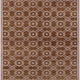 Ahgly Company Indoor Square Mid-Century Modern Area Rugs, 7' Square