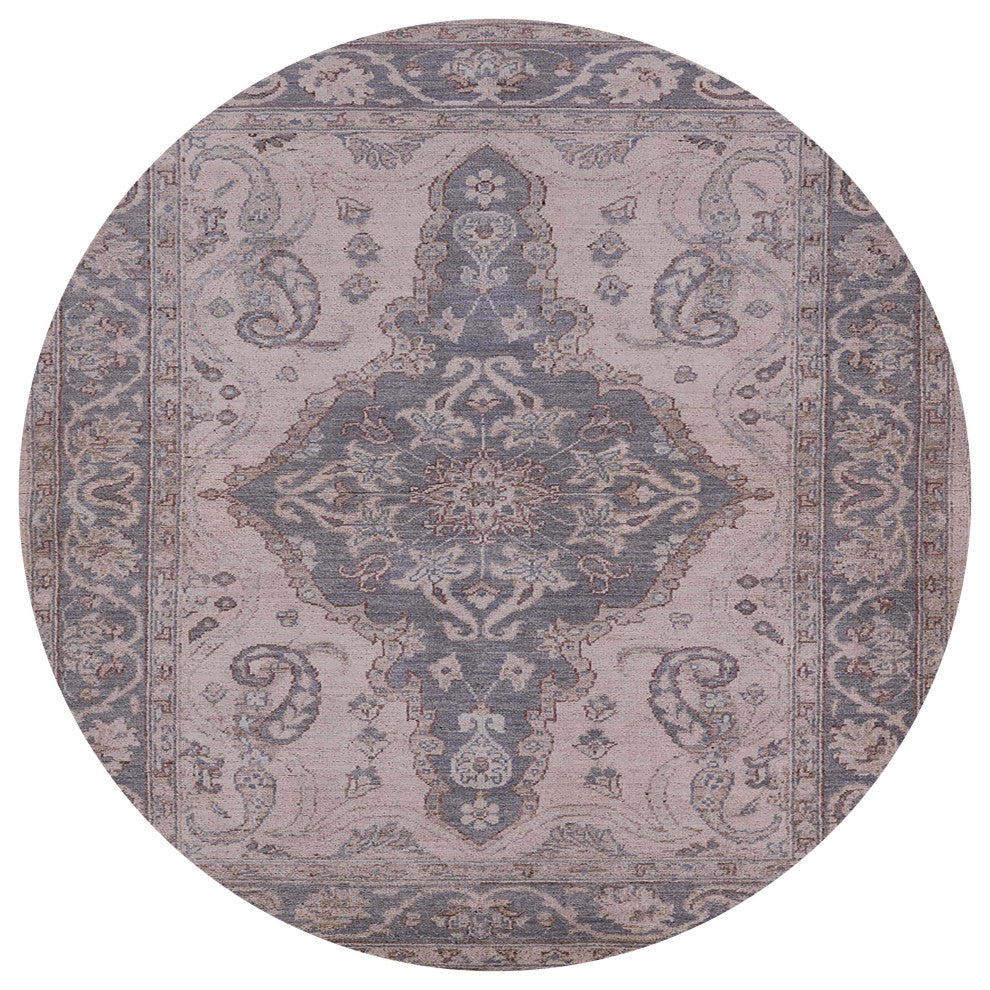 Ahgly Company Indoor Round Mid-Century Modern Area Rugs, 3' Round