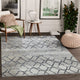 Abani Nova Nov120A Grey Silver Distressed Geometric Area Rug