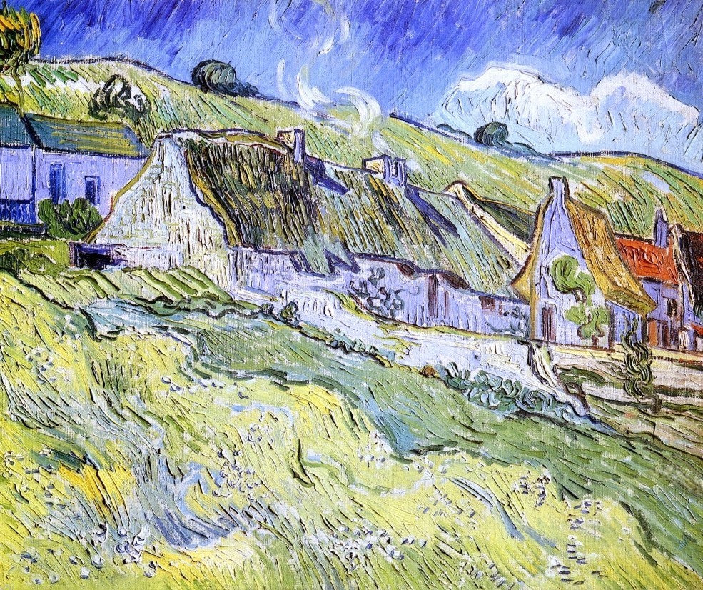 Vincent Van Gogh A Group of Cottages, 20"x25" Wall Decal