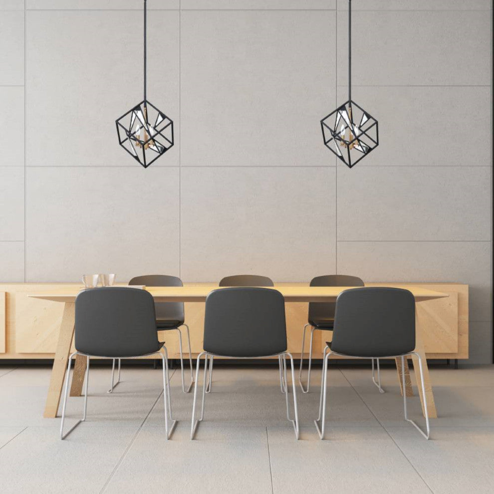 Corrietes - 3 Light Pendant - Matte Black - Clear