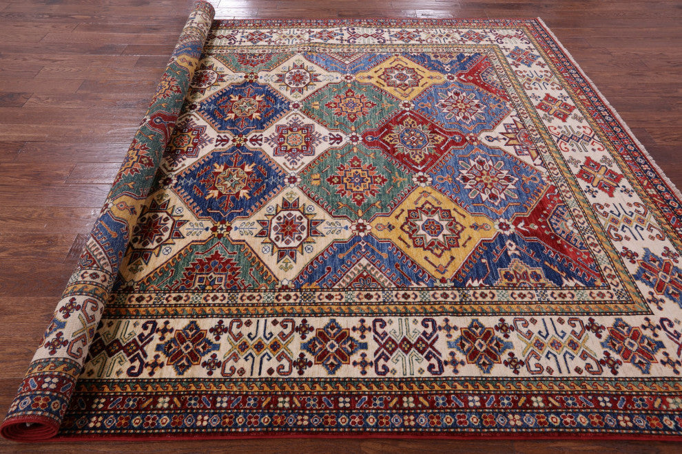 Super Kazak Hand-Knotted Wool Rug 7' 10" X 10' 6" Q5216