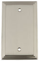 NW Deco Switch Plate With Blank Cover, Satin Nickel