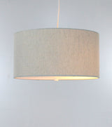 2 Light Swag Plug-In Pendant 14"w Textured Oatmeal with Diffuser, White Cord