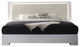 Athens, White Lacquer Platform Bed With LED Lighting, Eastern King