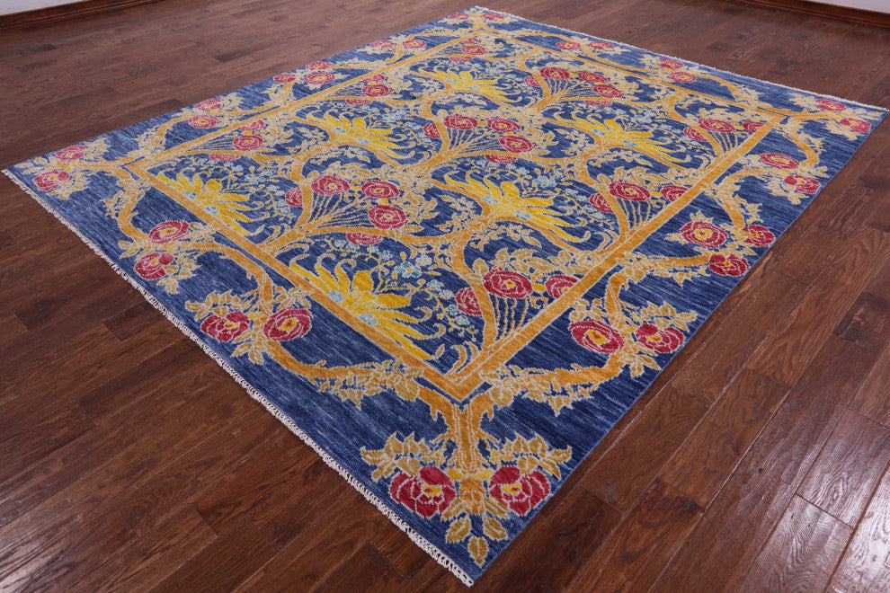 William Morris Hand Knotted Wool Rug 8' 7" X 10' 0" - Q13269
