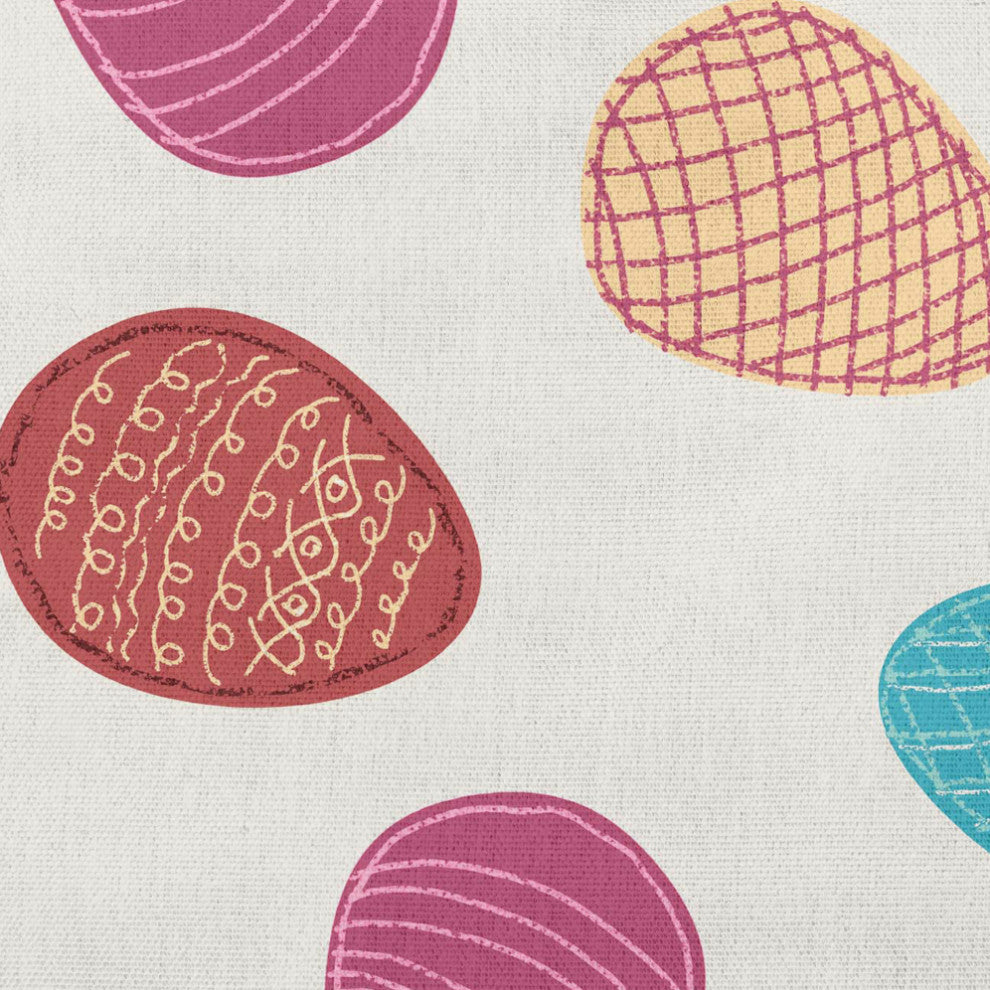 Egg Hunt Easter Indoor/Outdoor Throw Pillow, Whisper White, 16x16"