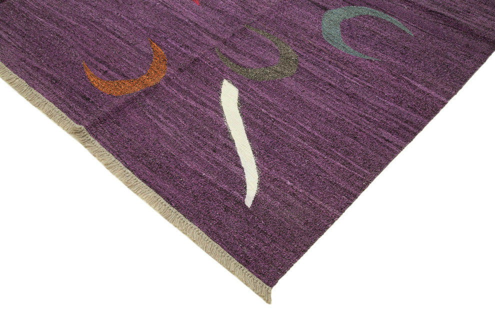 Rug N Carpet - Handwoven Turkish 10' 2'' x 14' 3'' Flatweave Wool Kilim Rug
