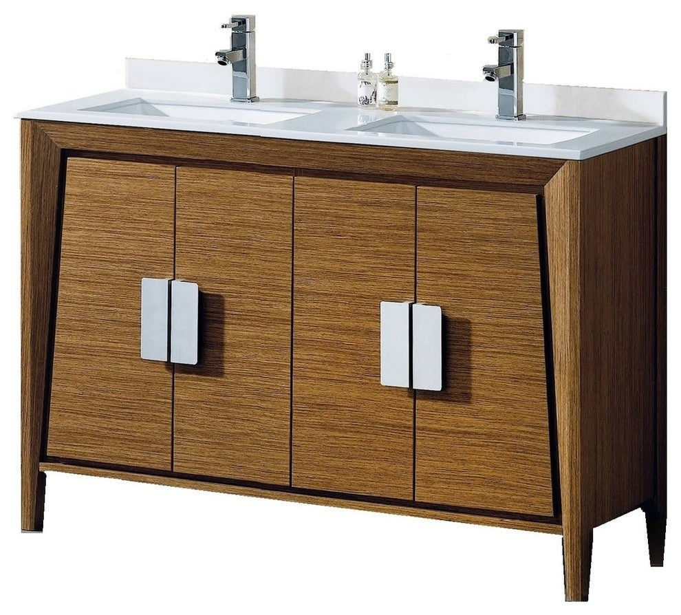 Fine Fixtures Imperial II 60" Double Sink Vanity, Wheat, No Mirror