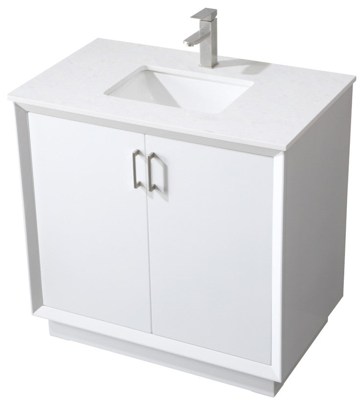 36" SIngle Bathroom Vanity, White