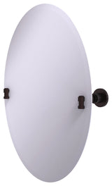 Washington Square Frameless Oval Beveled Edge Tilt Mirror, Antique Bronze