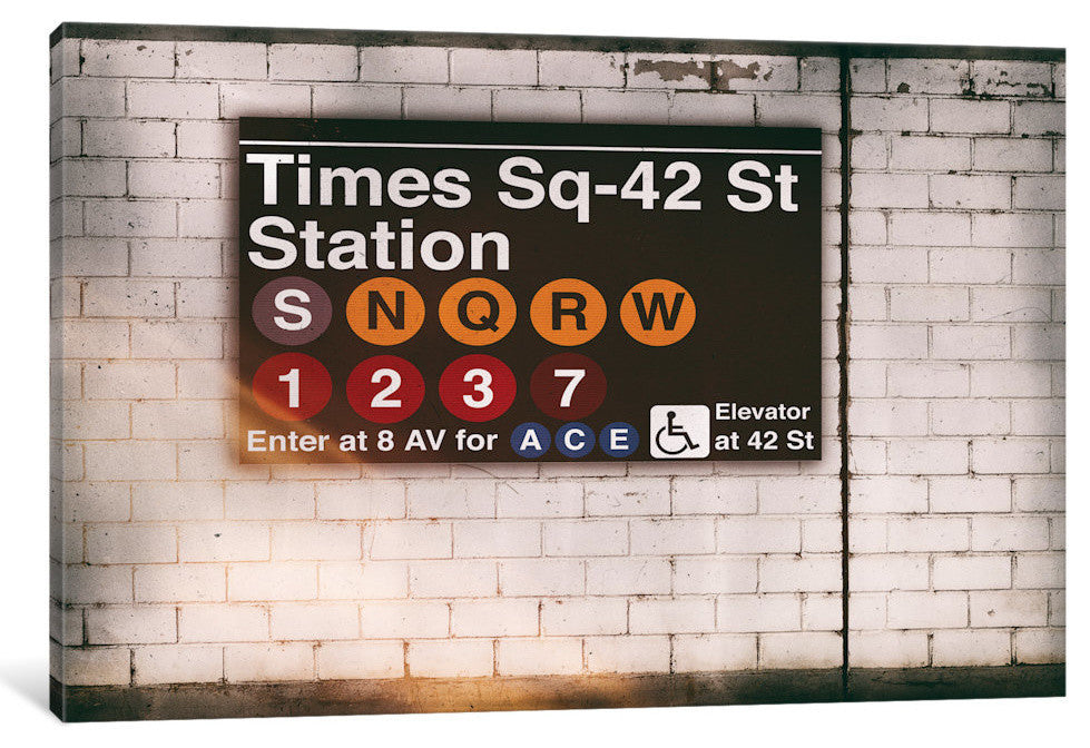 "Subway Times Square 42 St Station" by Philippe Hugonnard, 26x18x1.5