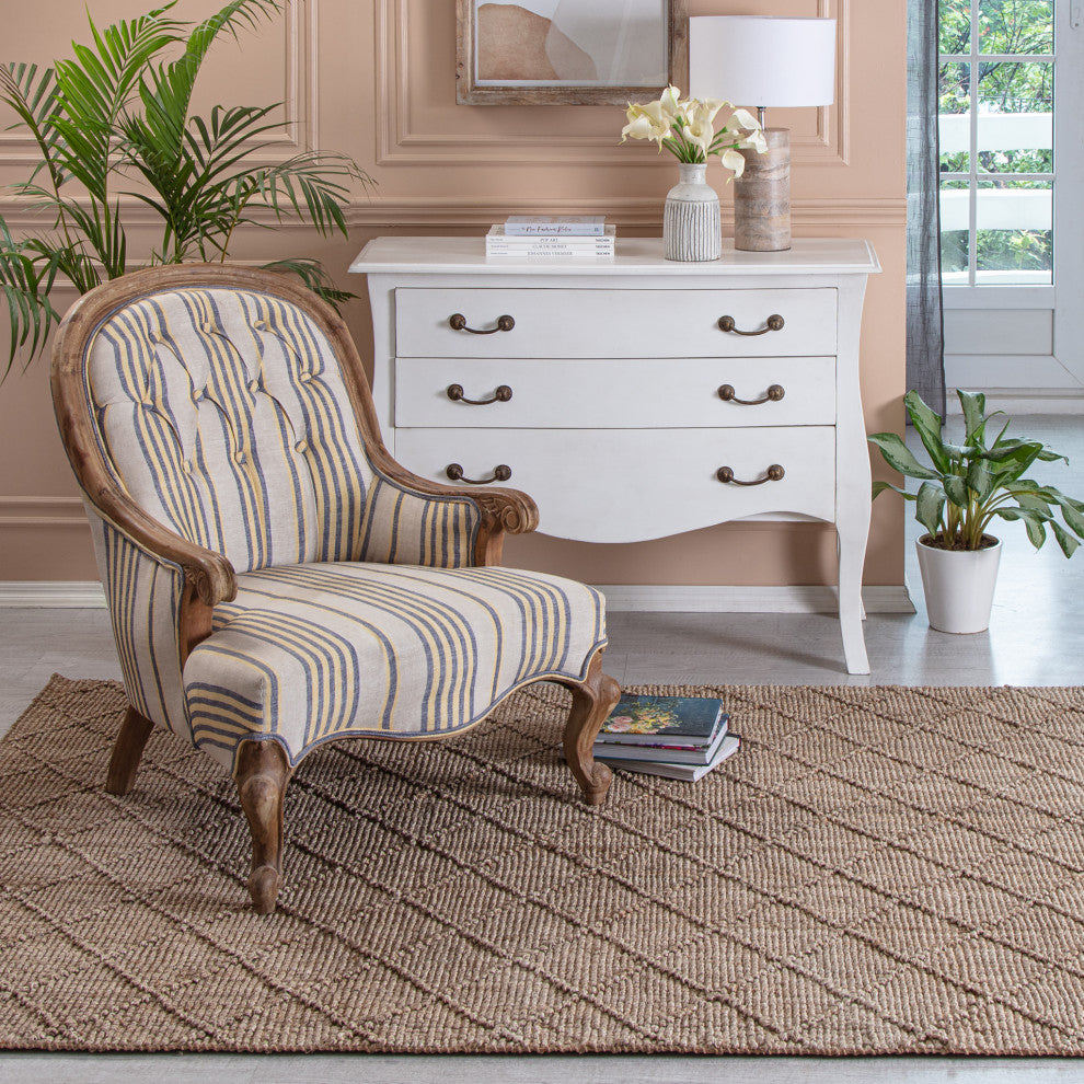 5' x 8' Bronceado Natural Geo Highlow Area Rug