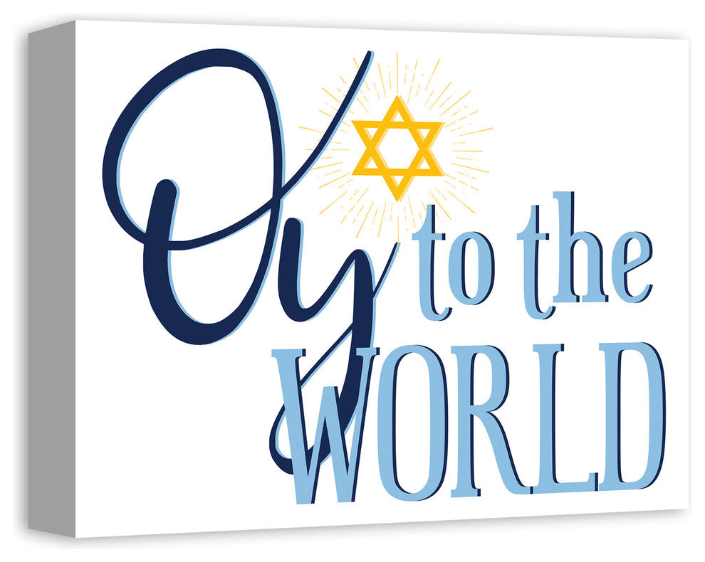 Oy to the World Canvas Wall Art, 11"x14"