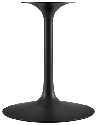 Black White Lippa 60" Round Artificial Marble Dining Table