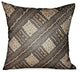 Plutus Pewter Lattice Charcoal Geometric Outdoor/Indoor Pillow, 18"x18"