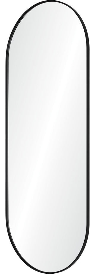 Ammar Oval Iron Black Framed Wall Mirror