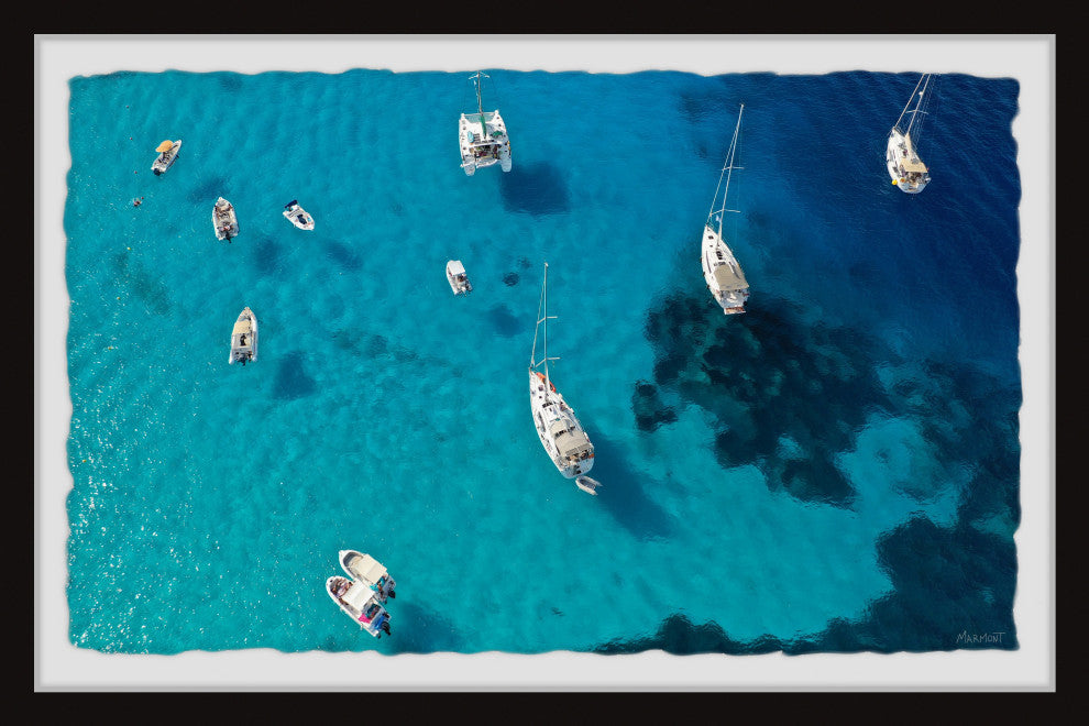 "Anchor Drops" Framed Painting Print, 30x20