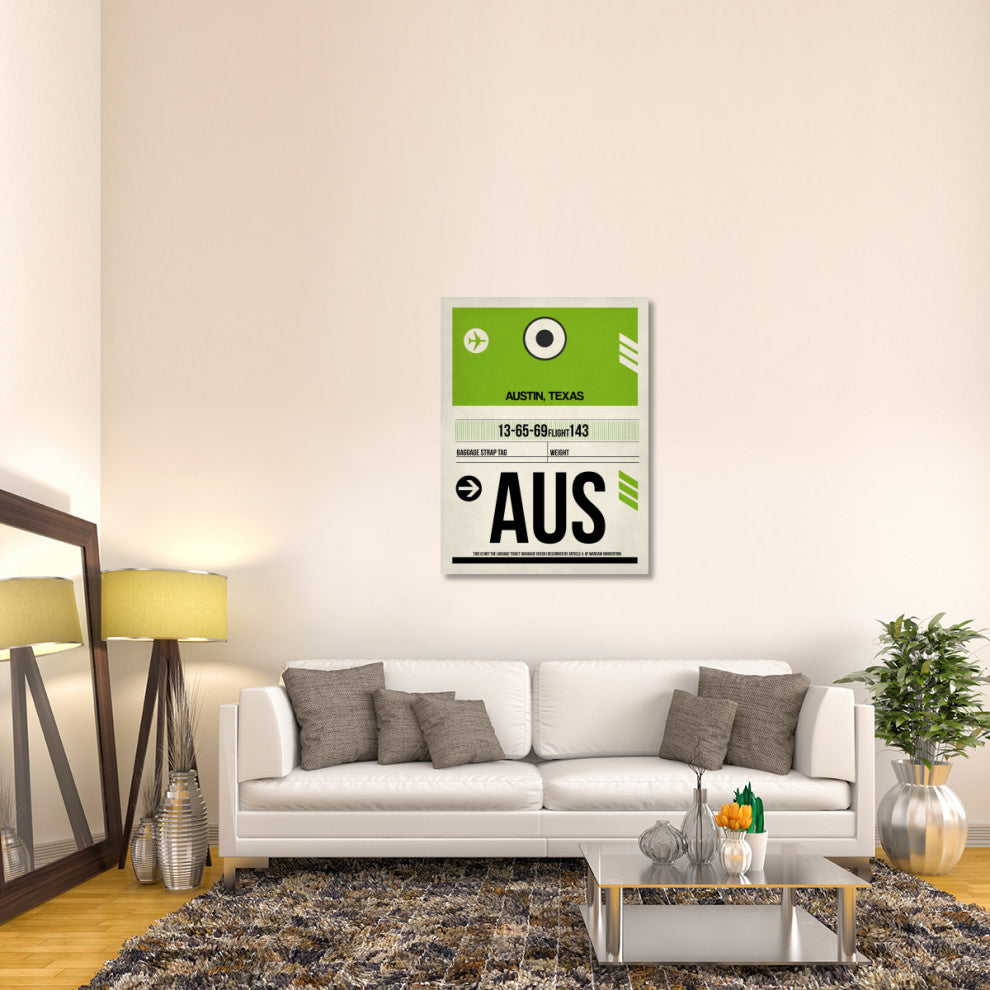 "AUS Austin Luggage Tag 1" Fine Art Print