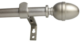 Adjustable Acorn Drapery 5/8" Rod, 84"-120", Pewter