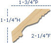 Wayland Carved Crown Molding, Small, Bass Wood