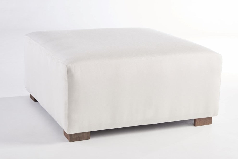 Large Square Cocktail Ottoman, Canvas