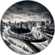 Dark Shanghai City, Cityscape Photography Disc Metal Wall Art, 23"