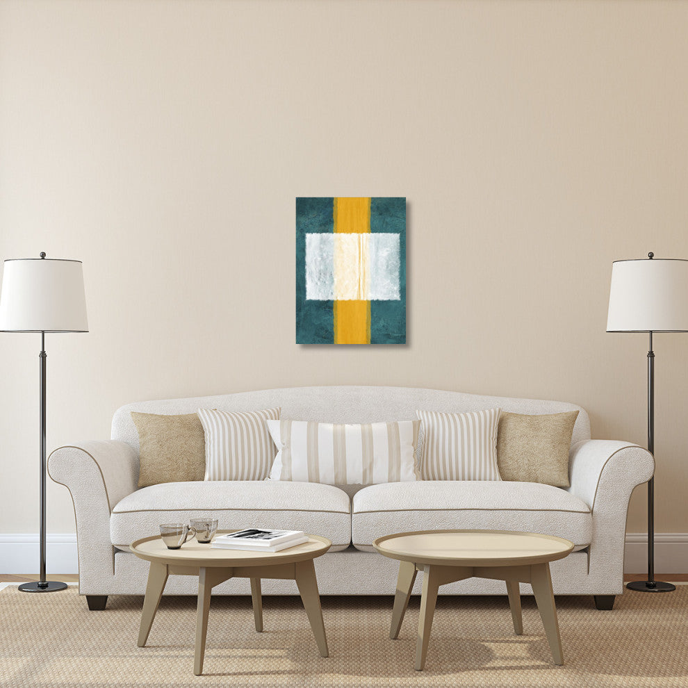 "Green And Yellow Abstract Theme 3" Fine Art Print
