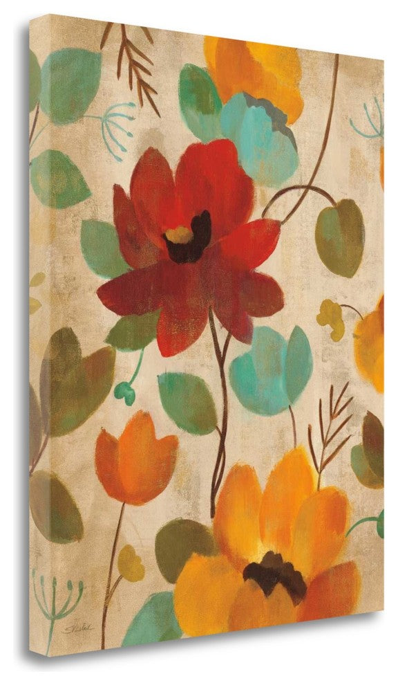 "Vibrant Embroidery II" By Silvia Vassileva, Giclee Print on Gallery Wrap Canvas