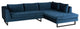Janis Midnight Blue Fabric Sectional Sofa, HGSC532