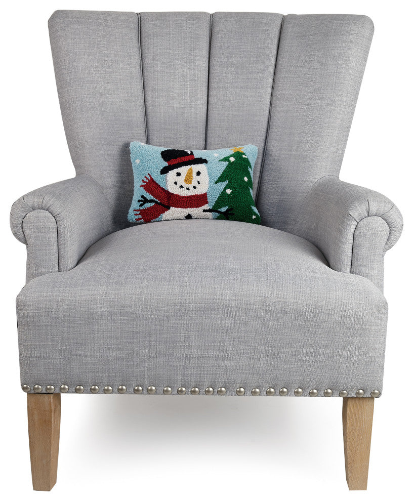 Snowman W/Christmas Tree Hook Pillow