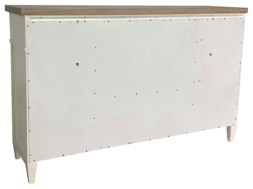 Queen Platform Bed With Dresser and Mirror, Queen