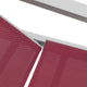 LeisureMod Marlin Patio Chaise Lounge Chair With Arms Gray Frame, Burgundy