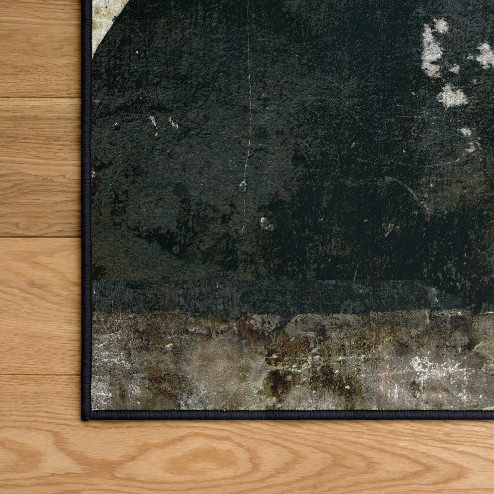 Geometric Collage I Abstract Art Area Rug, 5'x7.5'