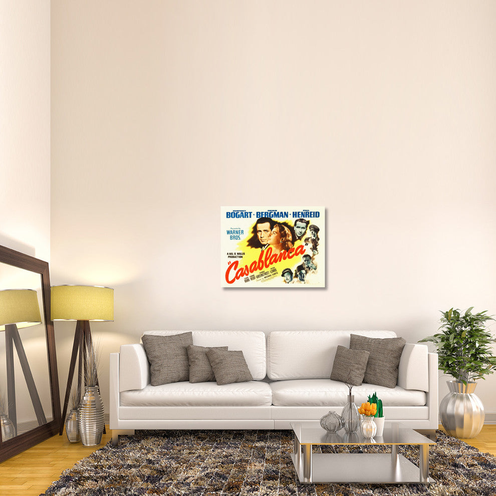 "Casablanca Poster" Stretched Canvas Giclee by Hollywood Photo Archive, 36x28"