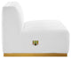 Conjure Channel Tufted Performance Velvet 4-Piece Sectional, Gold White