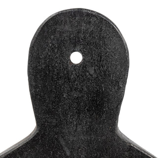 Modern Marble Cutting or Charcuterie Board with Handle, Black