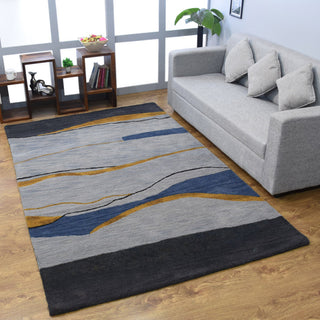 HAND TUFTED WOOL ECO-FRIENDLY AREA RUGS, Multicolor Color, Contemporary Design