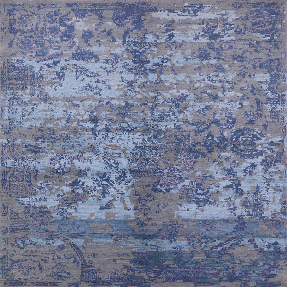 Ahgly Company Indoor Square Mid-Century Modern Area Rugs, 3' Square