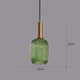 Modern Green Pendant Light Fixture, Island, Striped Pendant Lamp